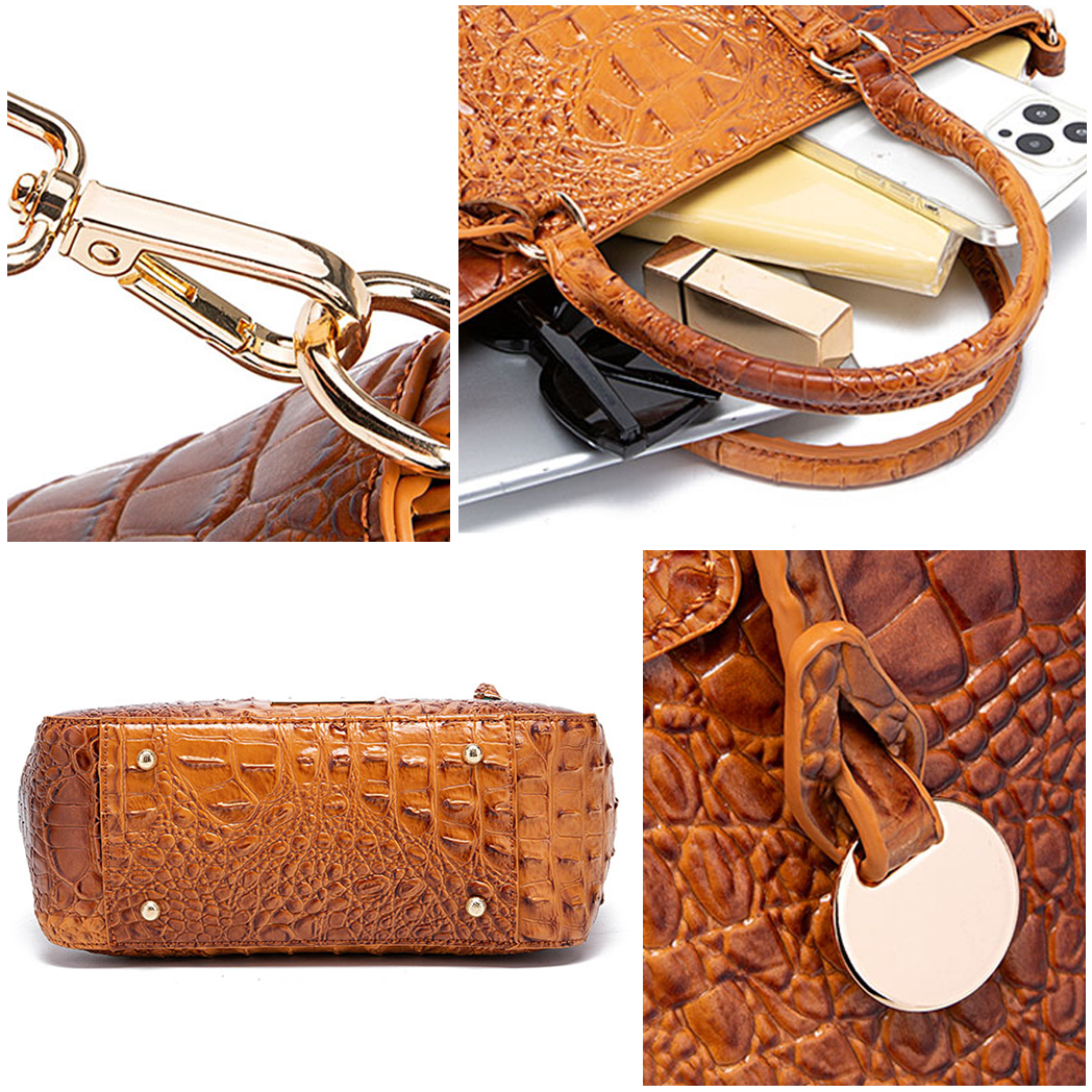 The Femme Fatale™ Embossed Croc Bag