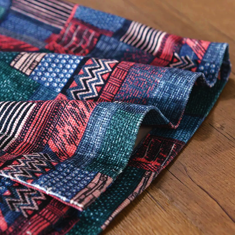 LUCIANNO VINTAGE PATCHWORK SHIRT