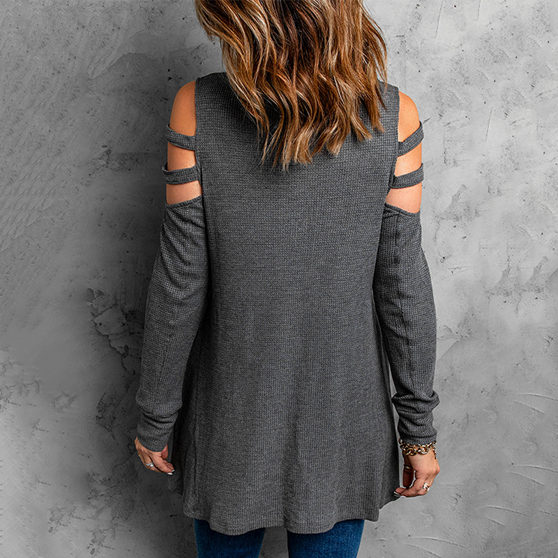 Calienne Chic Waffle Knit Blouse