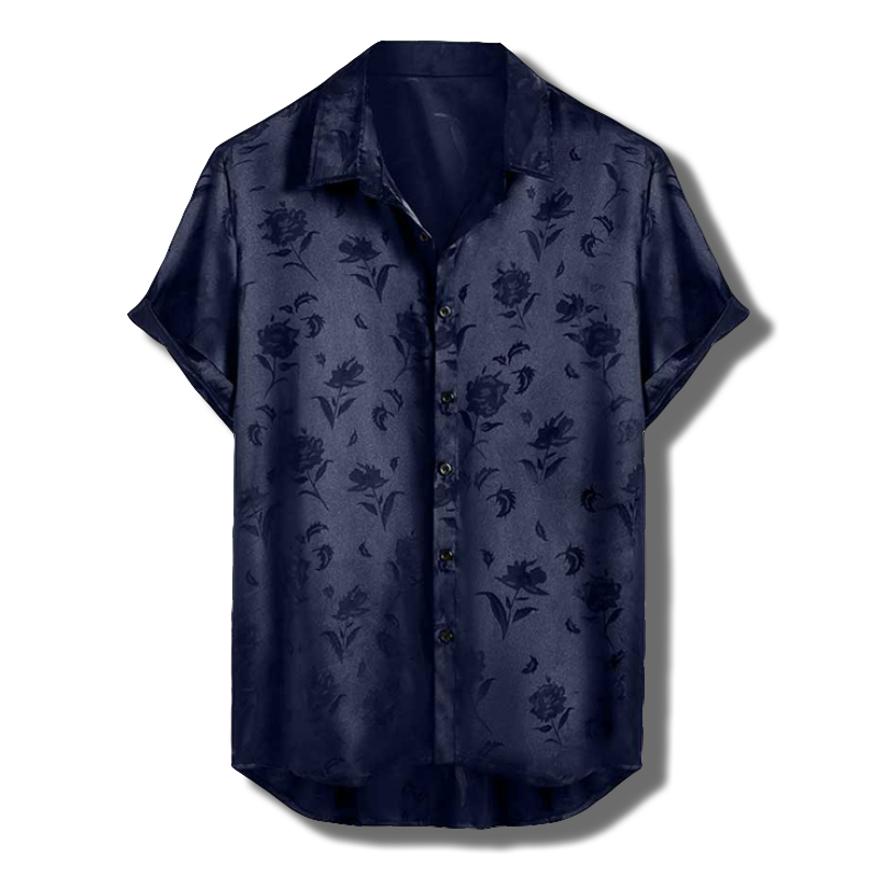 Alessio Intricate Floral Satin Shirt