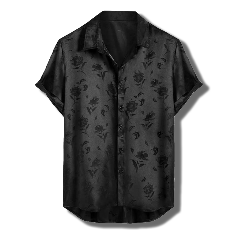 Alessio Intricate Floral Satin Shirt