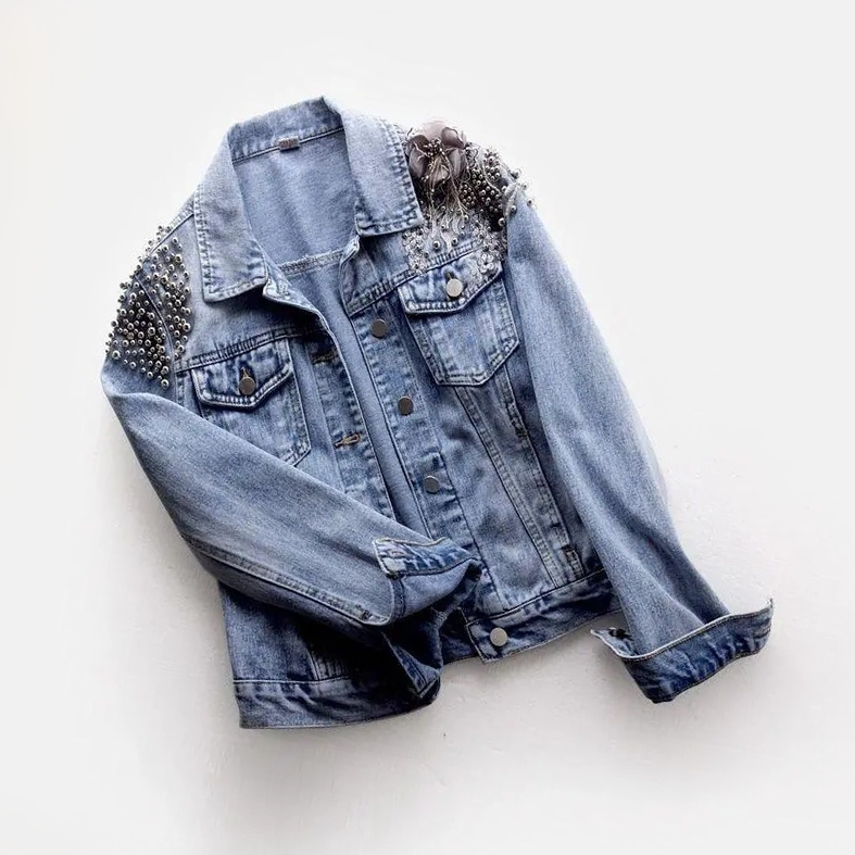 Emilia-Calou Embellished Denim Jacket