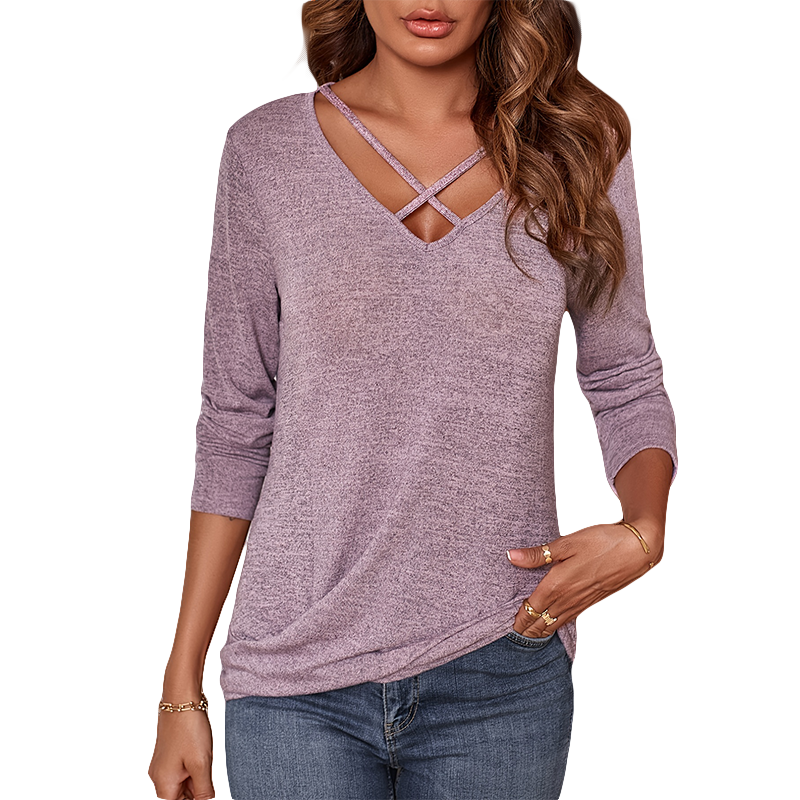 Tiffany Trendy Criss-Cross Top