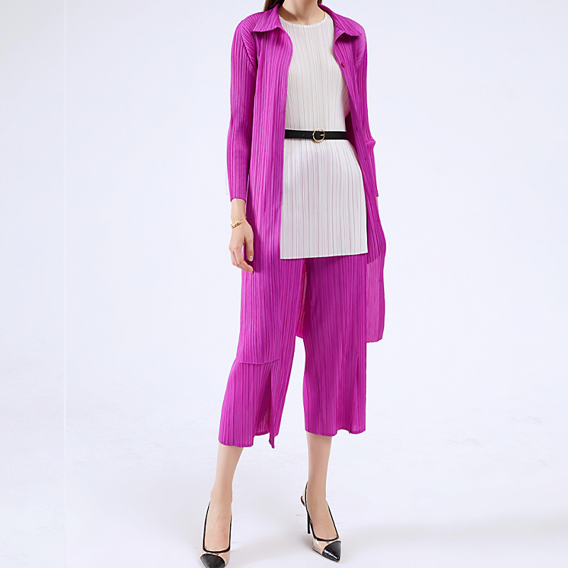 Celeste Elegant Pleated Shirt Dress