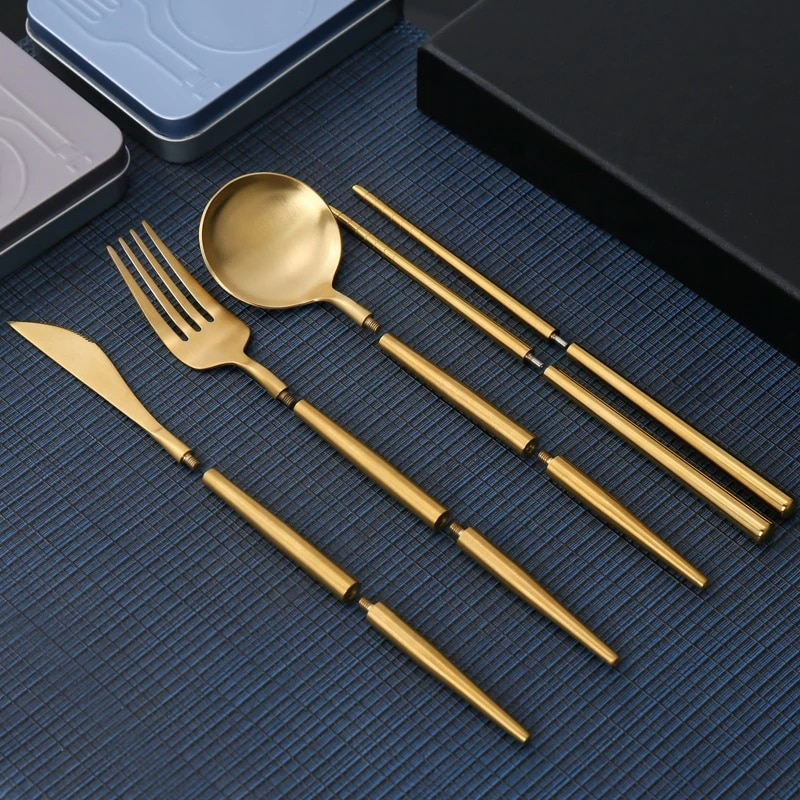 PrestigeCraft™️ Detachable 4pc Cutlery Set