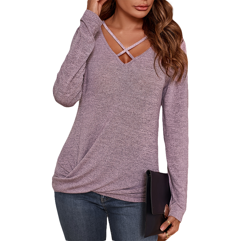 Tiffany Trendy Criss-Cross Top