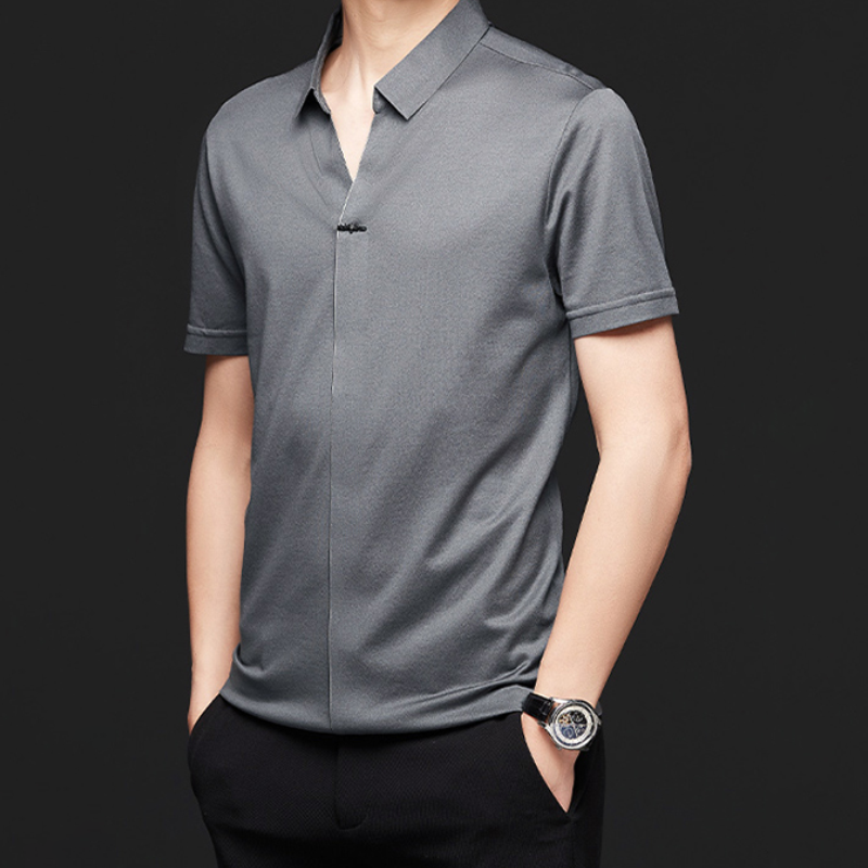 Steven Elegant Silk Polo Shirt