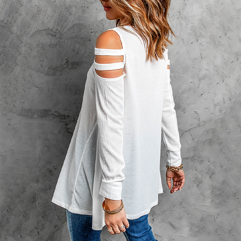 Calienne Chic Waffle Knit Blouse