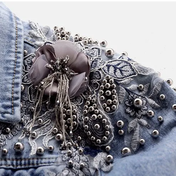 Emilia-Calou Embellished Denim Jacket