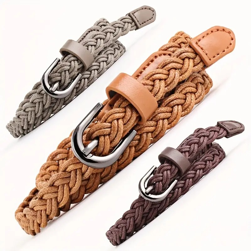 Caspian Casual Braided Leather Belt