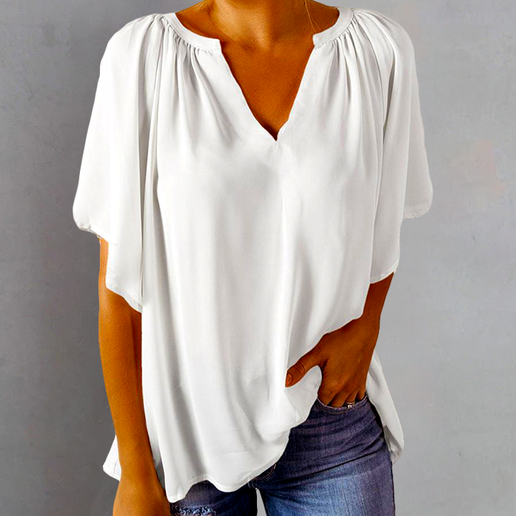 Brianna Breezy V-Neck Blouse
