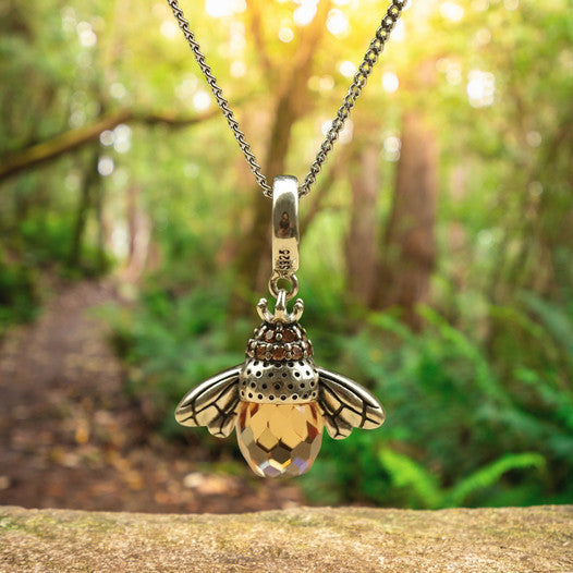 Exquisite Crystal Bee Necklace