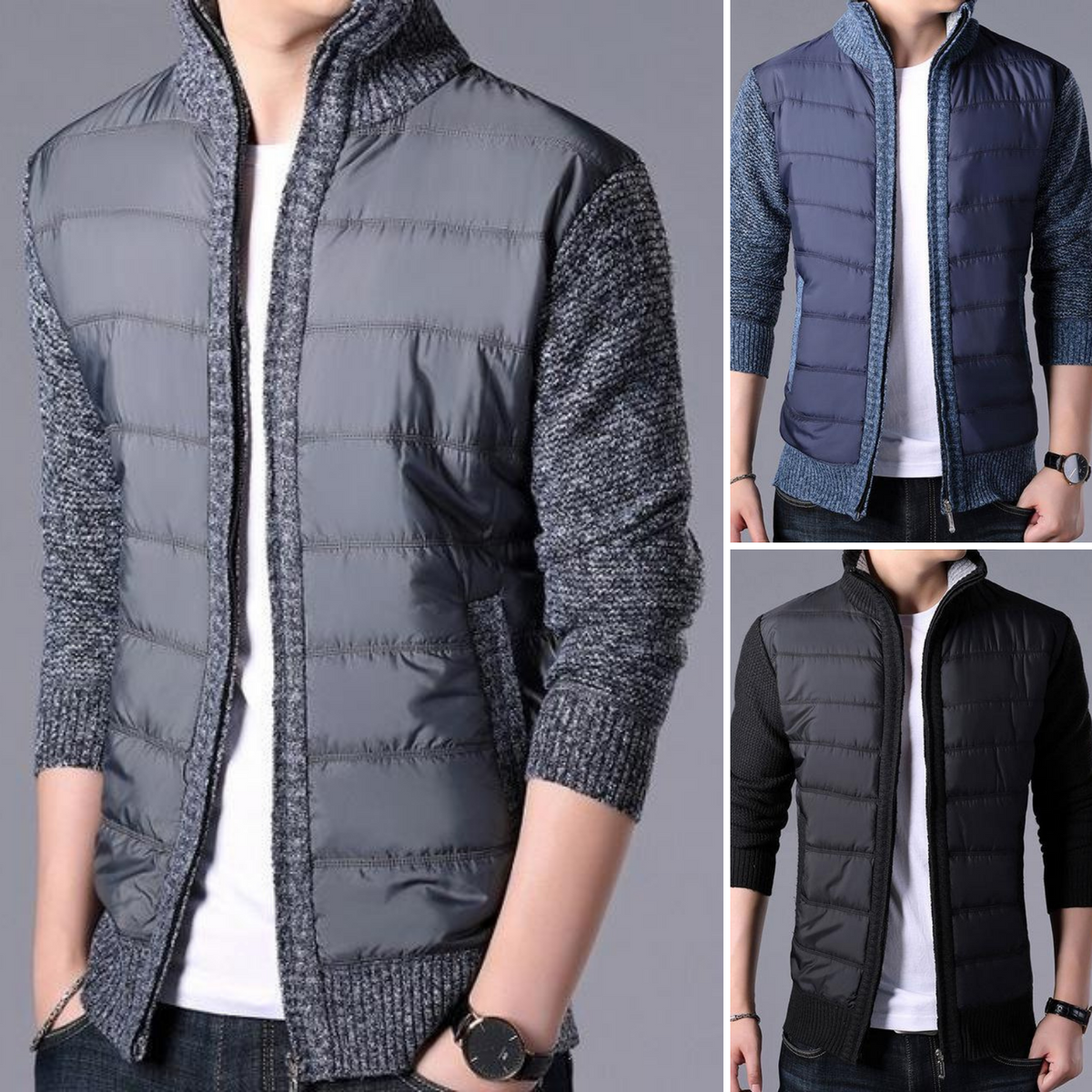 Vinizio Patchwork Sweater Jacket