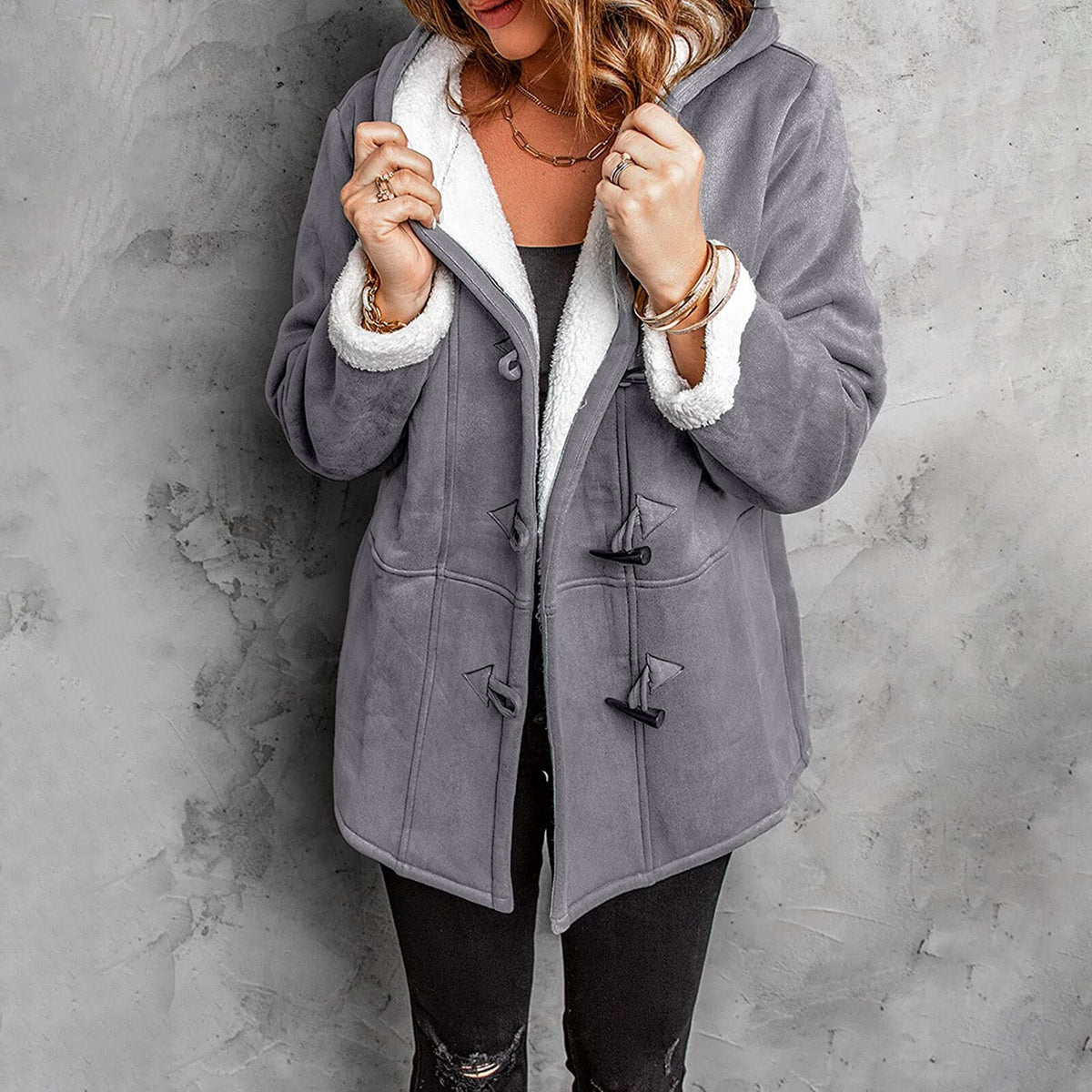 Calienne Cozy Fleece Lined Coat