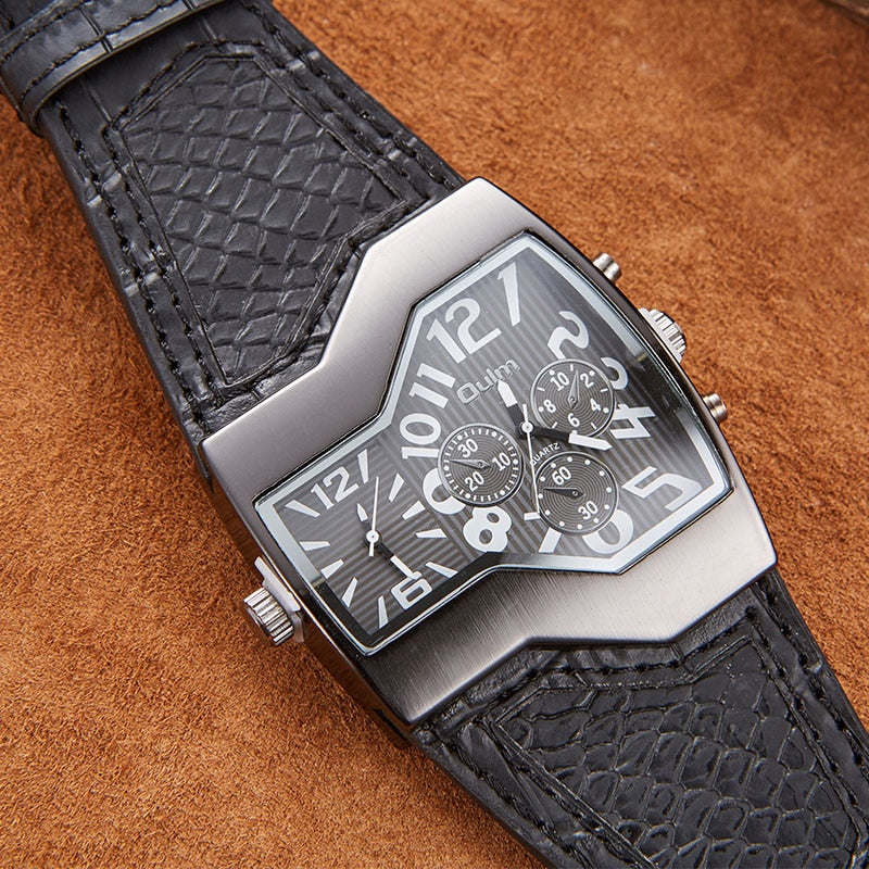 Oulm Modish Leather Watch