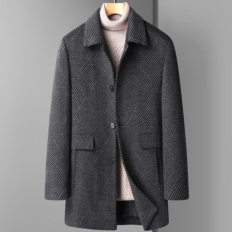Tom Harding Elegant Wool Overcoat