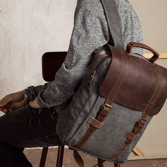 Sebastian Vintage Canvas Backpack
