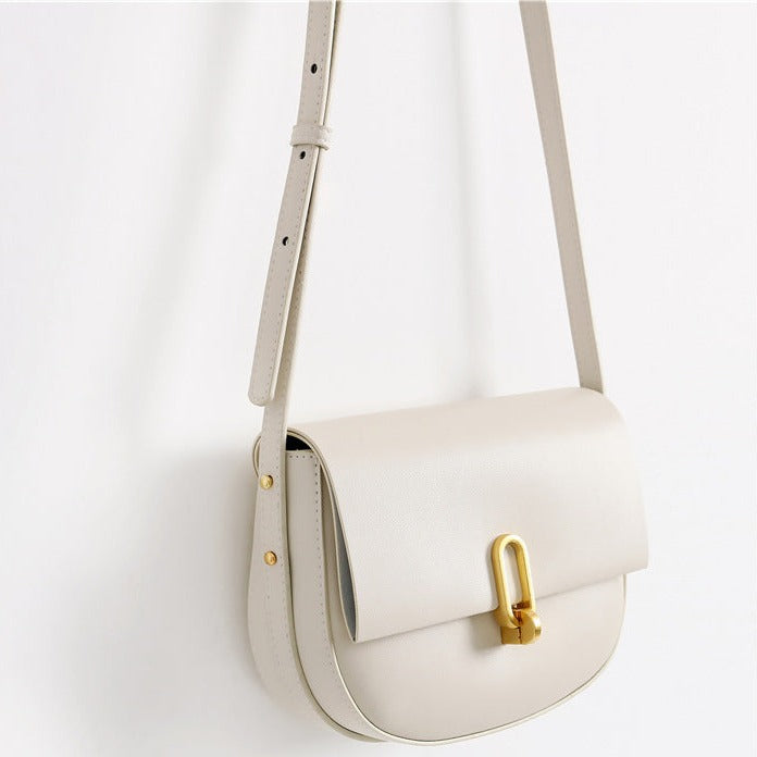 Calienne Classic Leather Saddle Bag