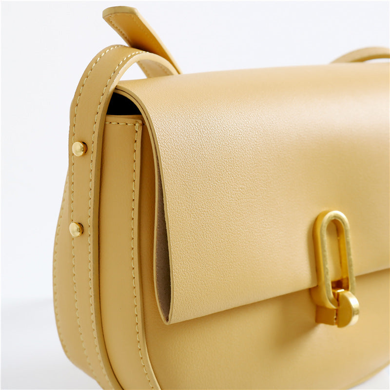 Calienne Classic Leather Saddle Bag