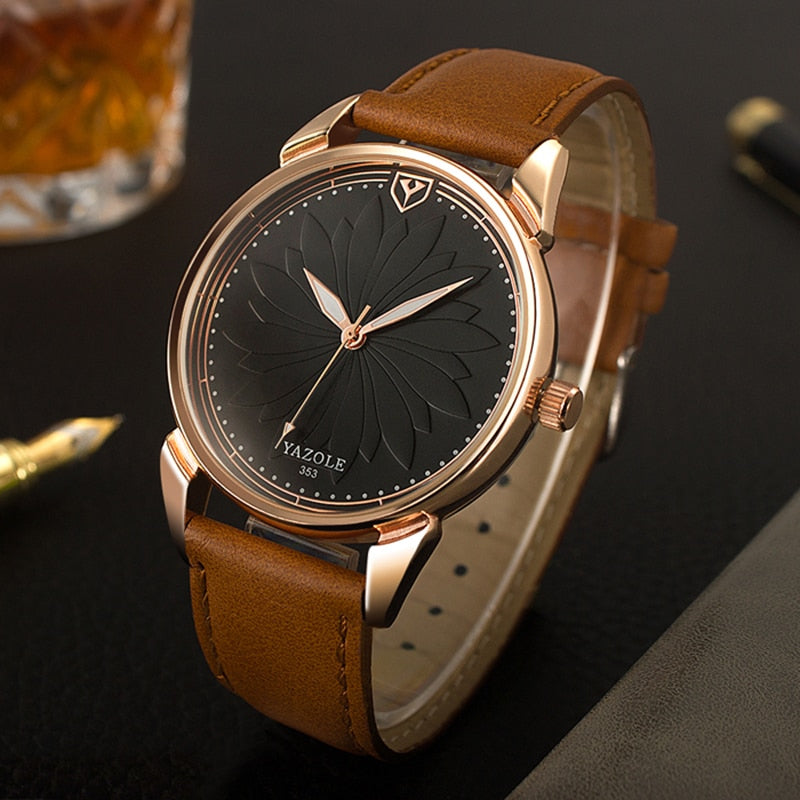 Yazole Classic Vintage Leather Watch