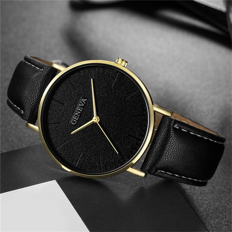 Geneva Elegant Leather Watch