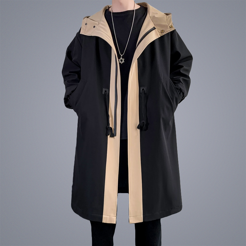 Russel-Etrou Two-Tone Cozy Overcoat