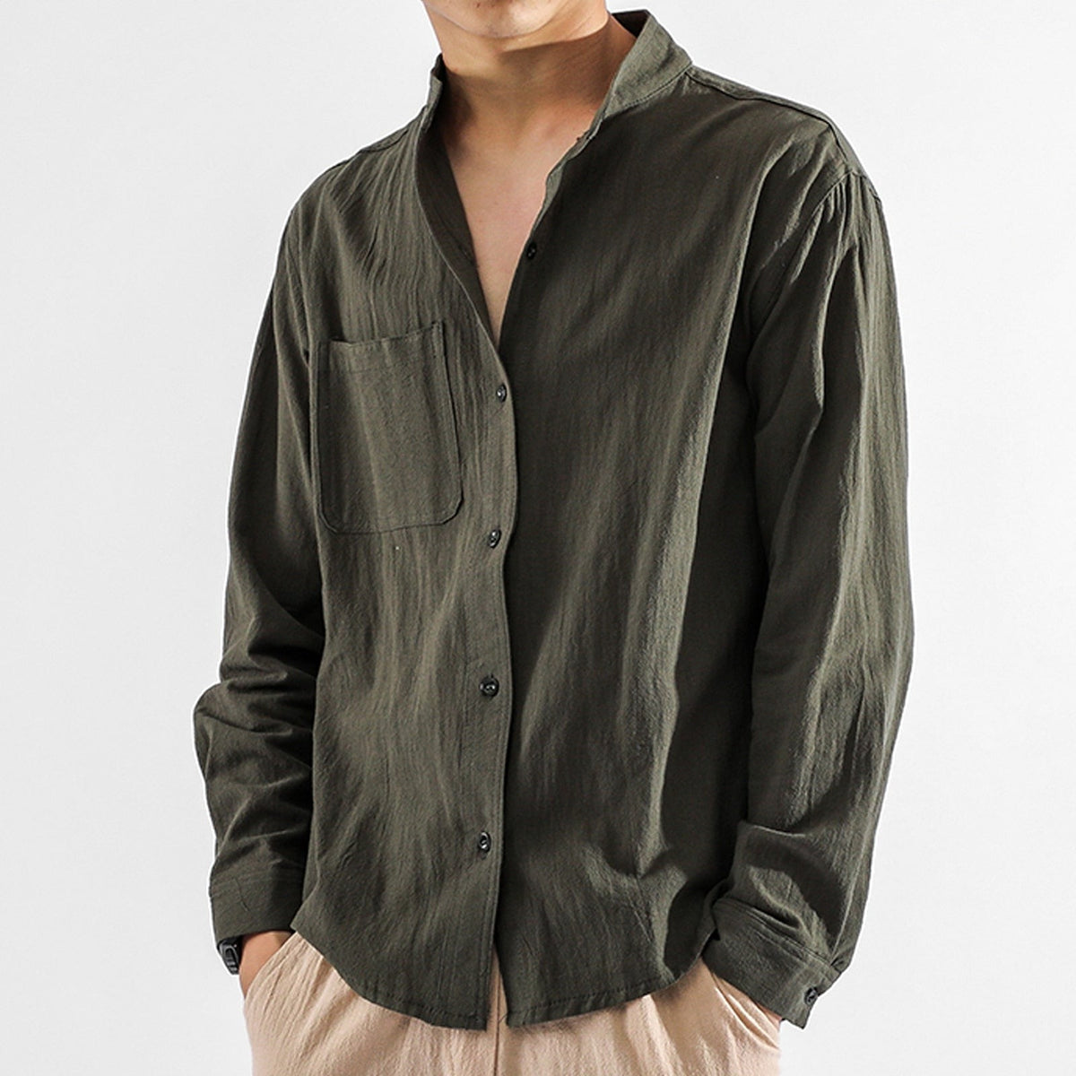 Saint Morris Contemporary Linen Shirt