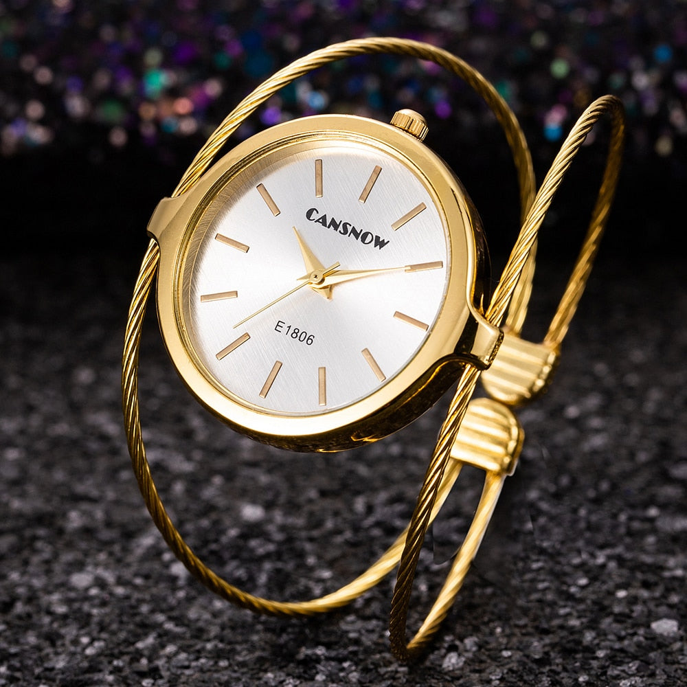 Cansnow Intricate Bangle Watch