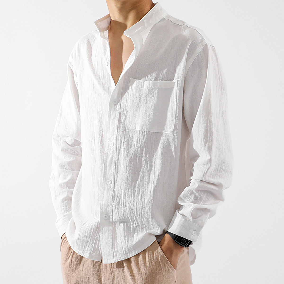 Saint Morris Contemporary Linen Shirt