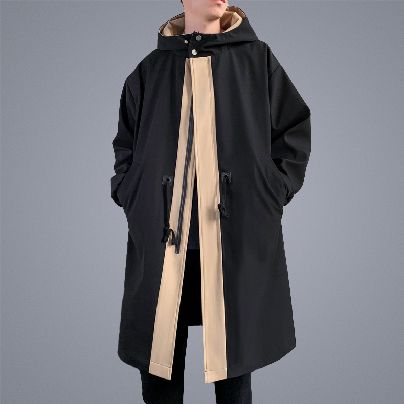 Russel-Etrou Two-Tone Cozy Overcoat