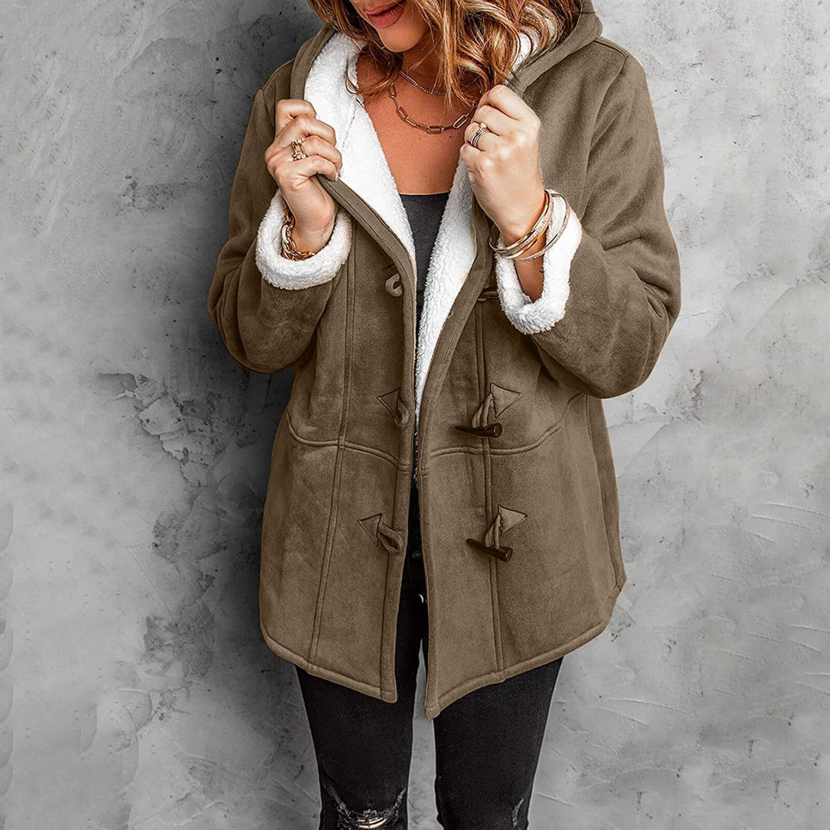 Calienne Cozy Fleece Lined Coat