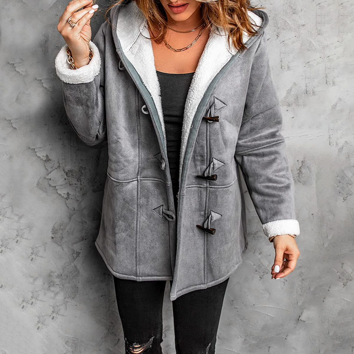 Calienne Cozy Fleece Lined Coat