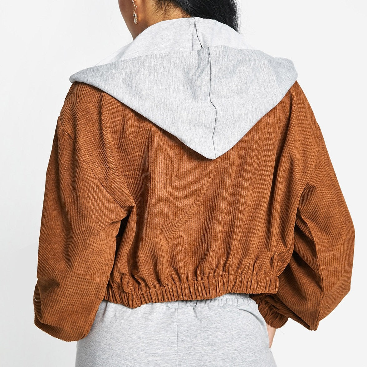 Romina Vintage Corduroy Hooded Jacket