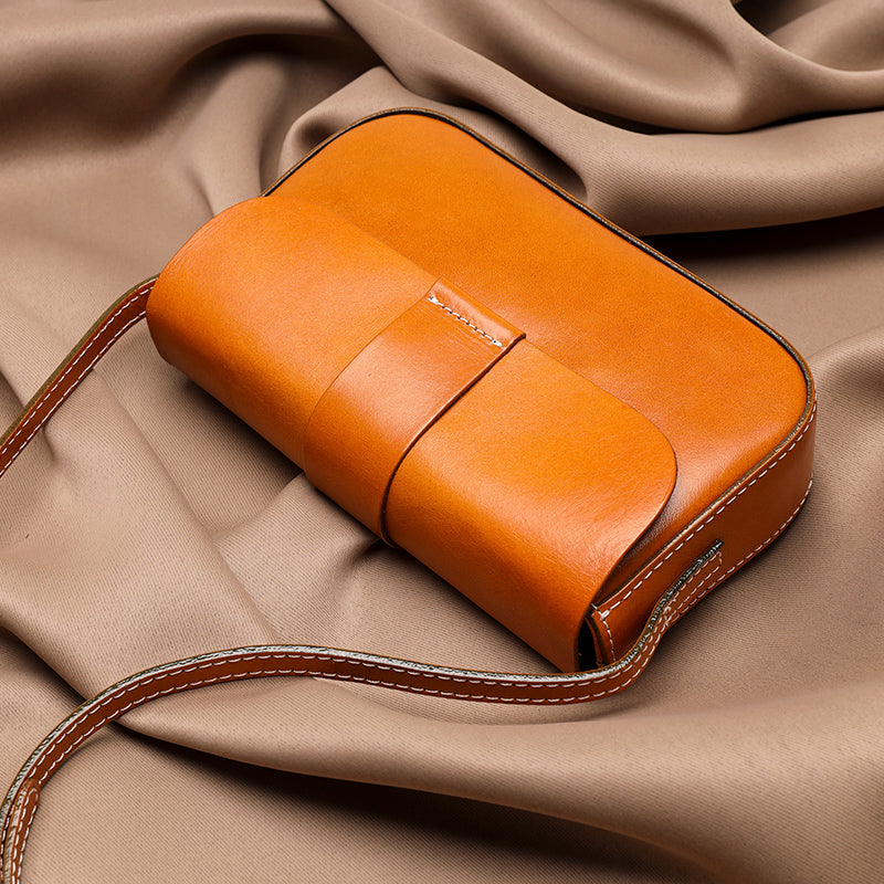 Janveni Classic Leather Crossbody Bag