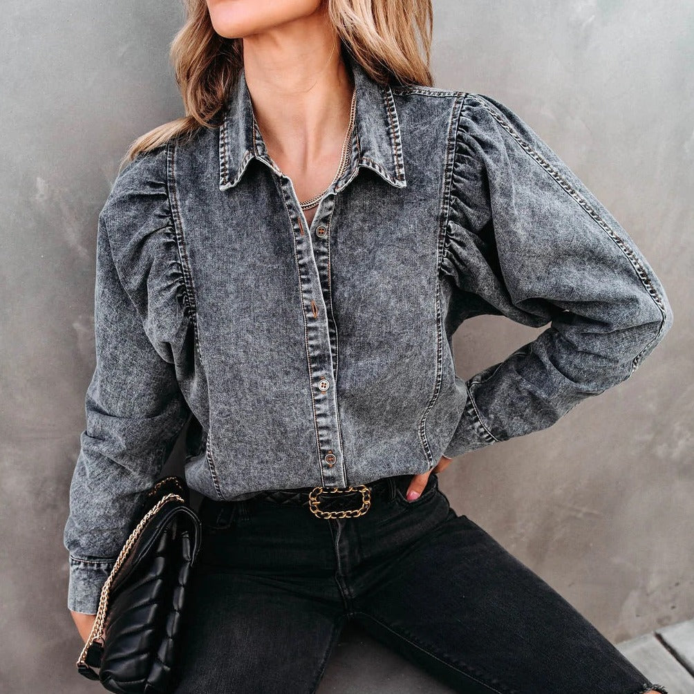 Izy Lynden Vintage Denim Top