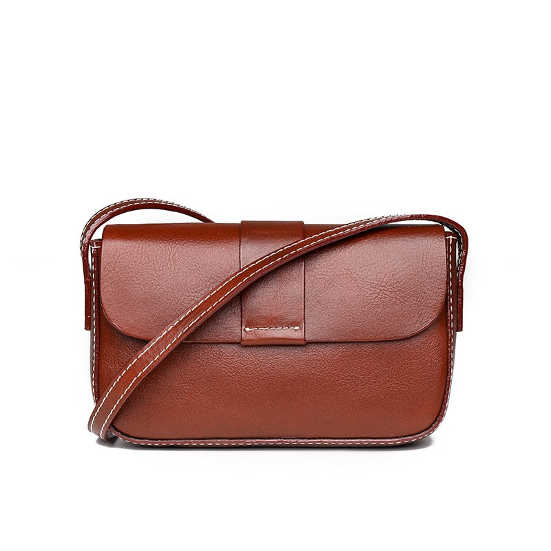 Janveni Classic Leather Crossbody Bag