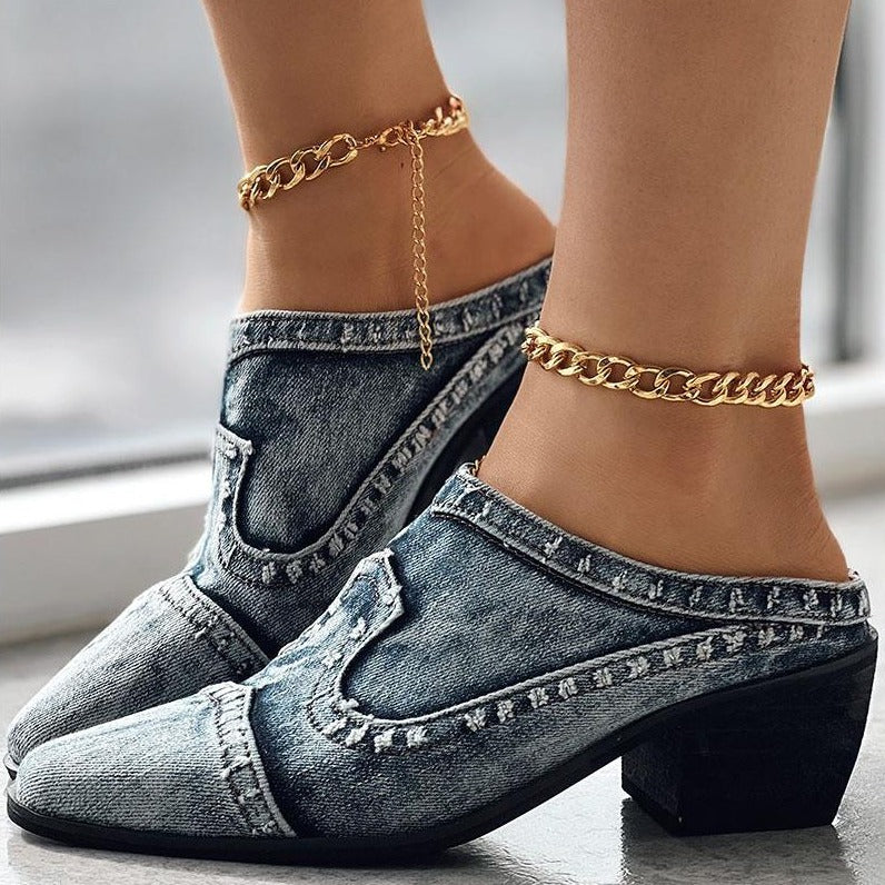 Chloe Contemporary High-Heeled Mules