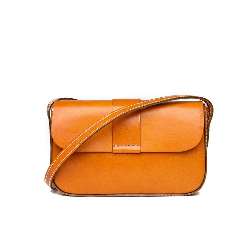 Janveni Classic Leather Crossbody Bag