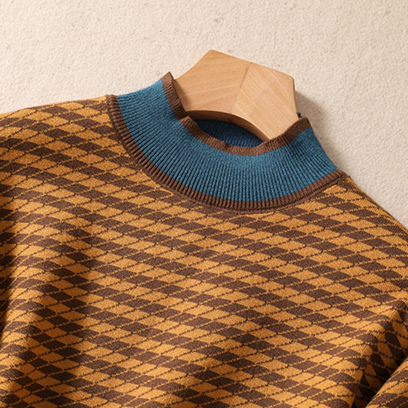 Calienne Casual Houndstooth Sweater