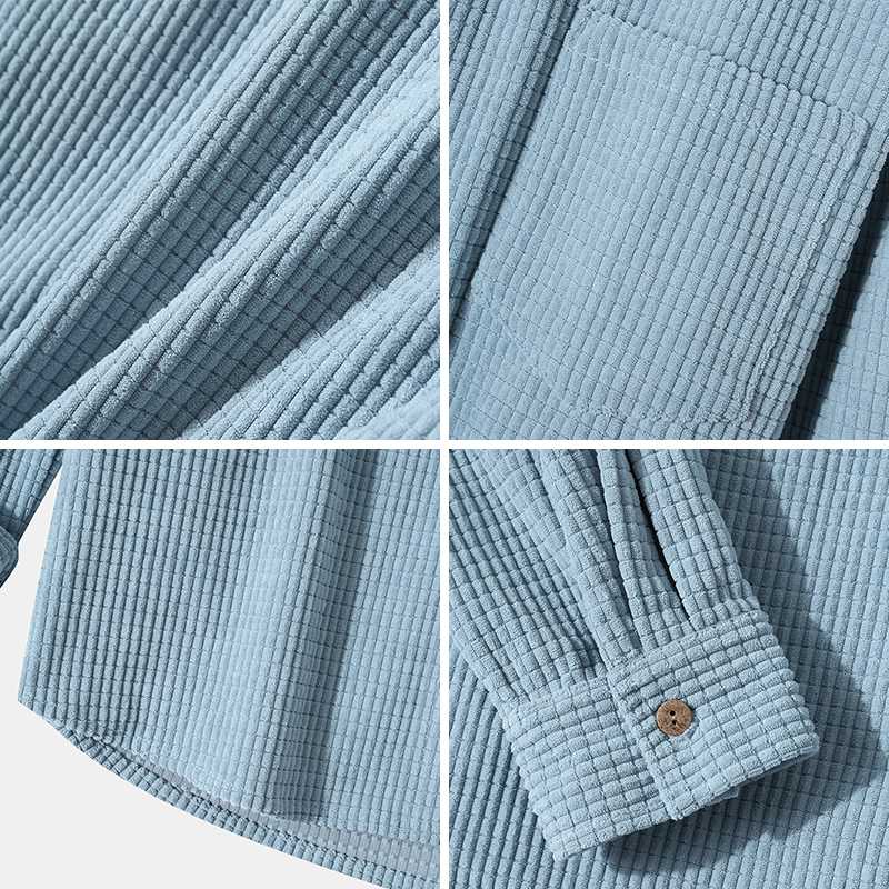 Arius Casual Hooded Corduroy Shirt