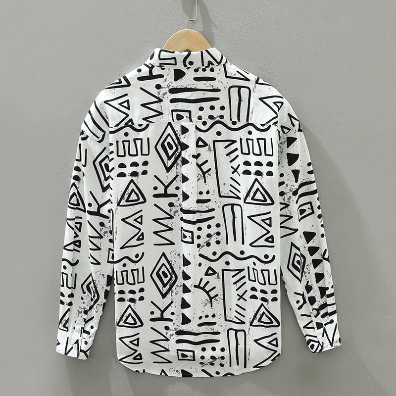 Russel-Etrou Casual Button-Up Shirt