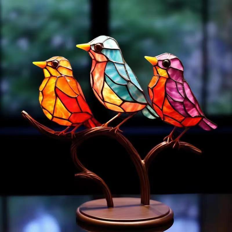 ChromaBird™ Enchanting Stained Glass Birds Ornament