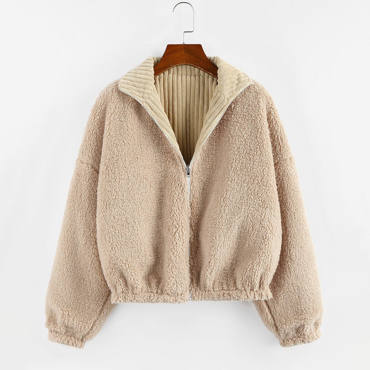 Calienne Chic Cropped Corduroy Jacket