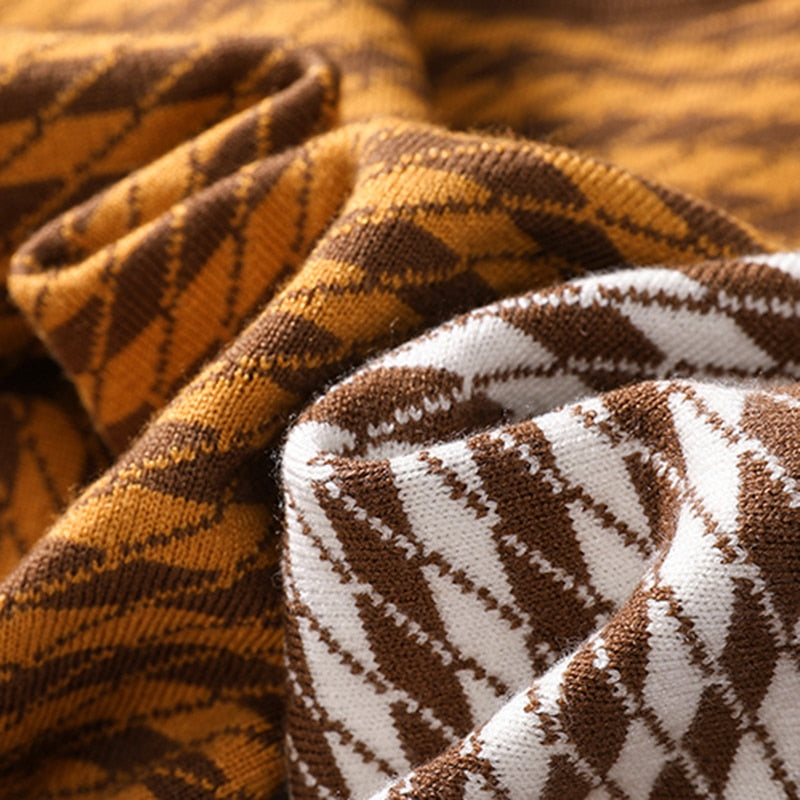 Calienne Casual Houndstooth Sweater