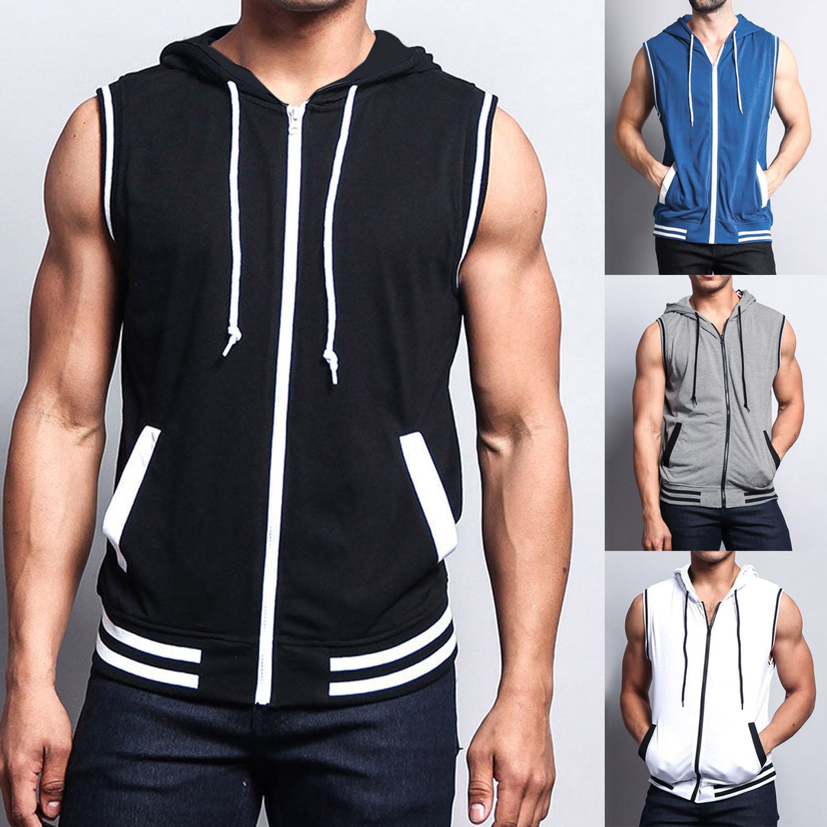 Simon Sporty Sleeveless Hoodie