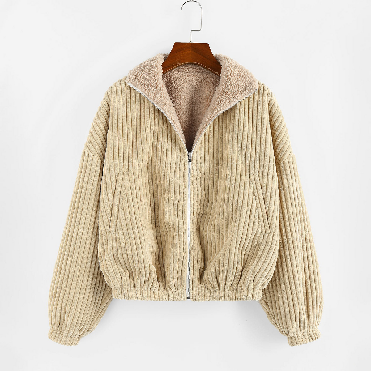 Calienne Chic Cropped Corduroy Jacket