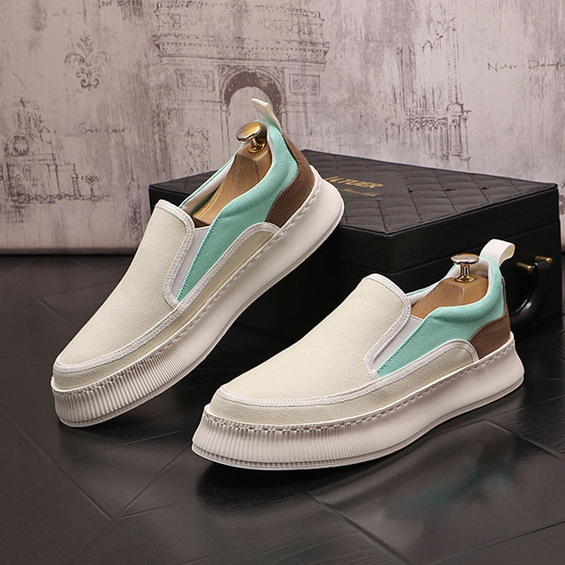 Rebel Retro Canvas Slip-Ons