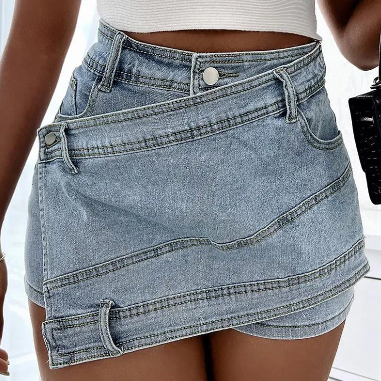 Savannah Sleek Denim Skort