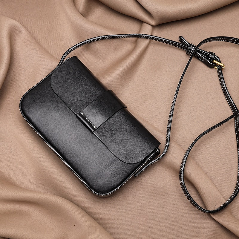 Janveni Classic Leather Crossbody Bag