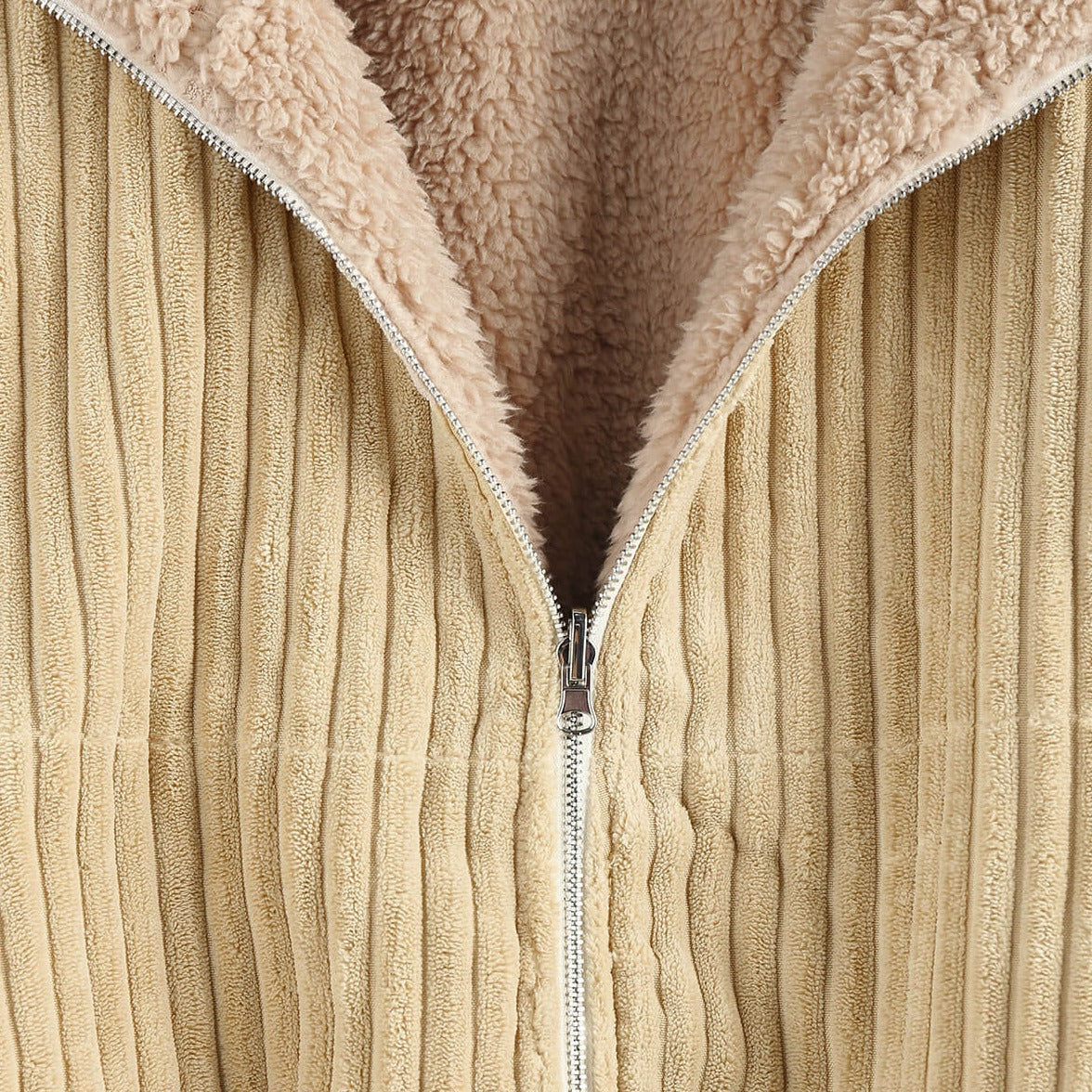 Calienne Chic Cropped Corduroy Jacket